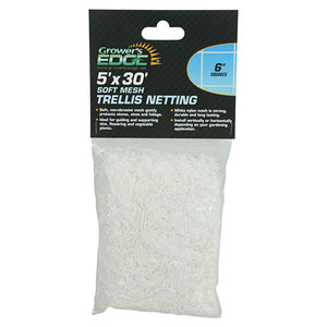 Growers Edge Soft Mesh Trellis Netting 5 ft x 15 ft w/6" holes