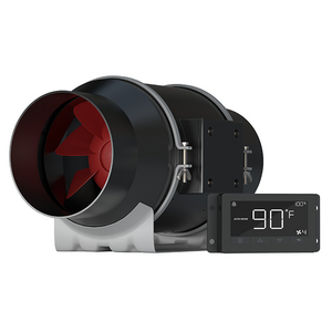 Covert Black Fan With Temperature Humidity Controller